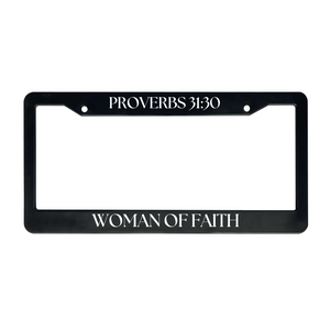 Proverbs 31:30 Christian License Plate Frame for Mothers Day | Gift for Women Mom