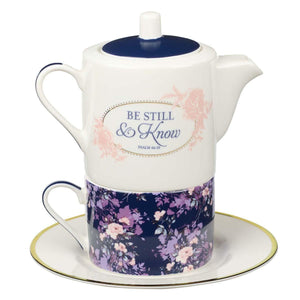 Be Still Psalm 46:10 Tea for One Set