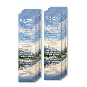 Spanish Inspirational Encouraging 8X2inch Bookmark with Poem (This Too Shall Pass) Packs | Marcador en Español con el Poema Esto también pasará