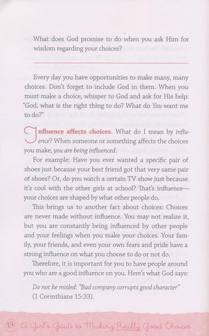 A Girl's Guide To Making Really Good Choices - Elizabeth George