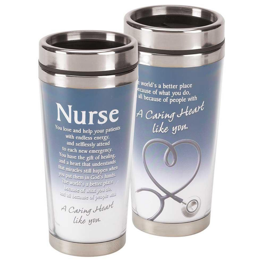 A Caring Heart Nurse Stainless Steel 16oz Travel Mug