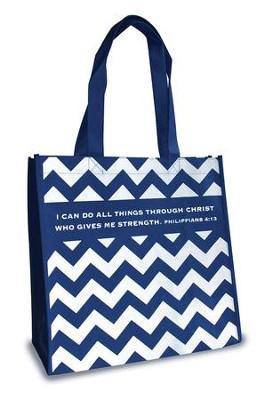 Philippians 4:13 Chevron Tote Bag