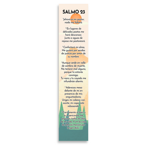 Spanish Christian Bookmark with Bible Verse (Psalm 23) | Marcapaginas en Español con el Salmo 23 (8X2in.)