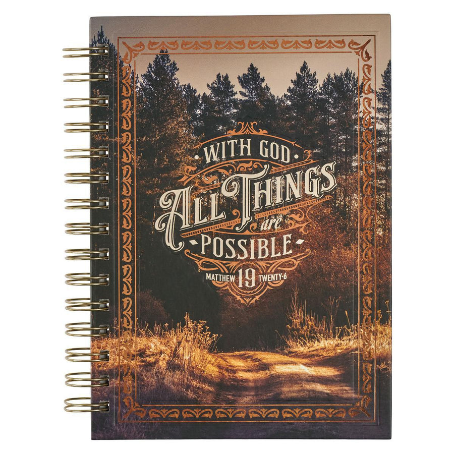 All Things Are Possible Pine Forest Matthew 19:26 Wirebound Journal