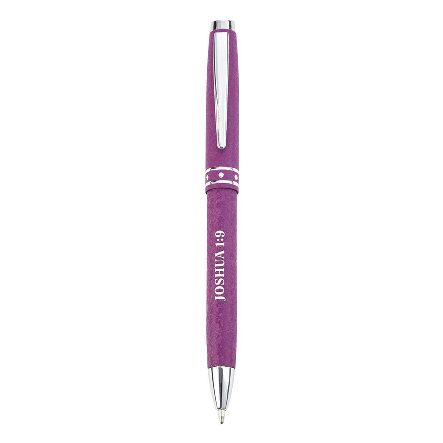 Strong & Courageous Joshua 1:9 Purple Gift Pen