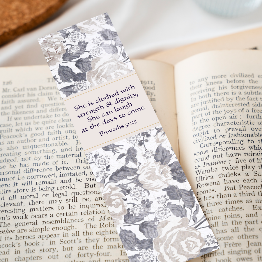 Proverbs 31:25 8’X2’ Bookmark for Women | Gift for Virtuous Woman