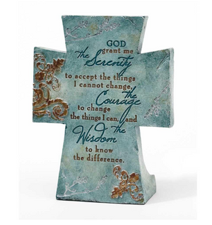 Serenity Prayer Desktop Cross