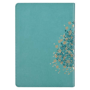 Be Still & Know Psalm 46:10 Teal Faux Leather Journal