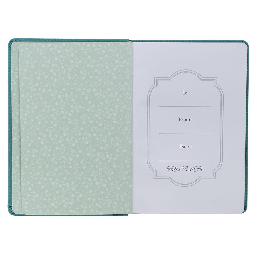 Be Still & Know Psalm 46:10 Teal Faux Leather Journal