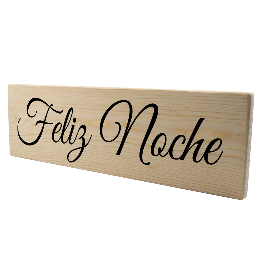 Feliz Noche Spanish Wood Decor