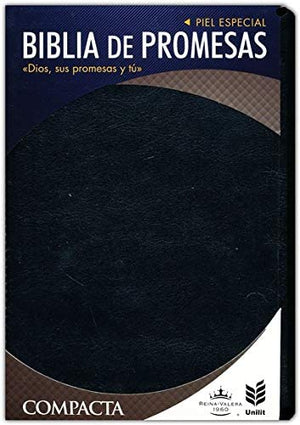 Personalized Biblia de Promesas Compacta Negra C. Zipper Index (Spanish Edition)