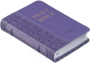 Personalized KJV Pocket Bible Purple Faux Leather