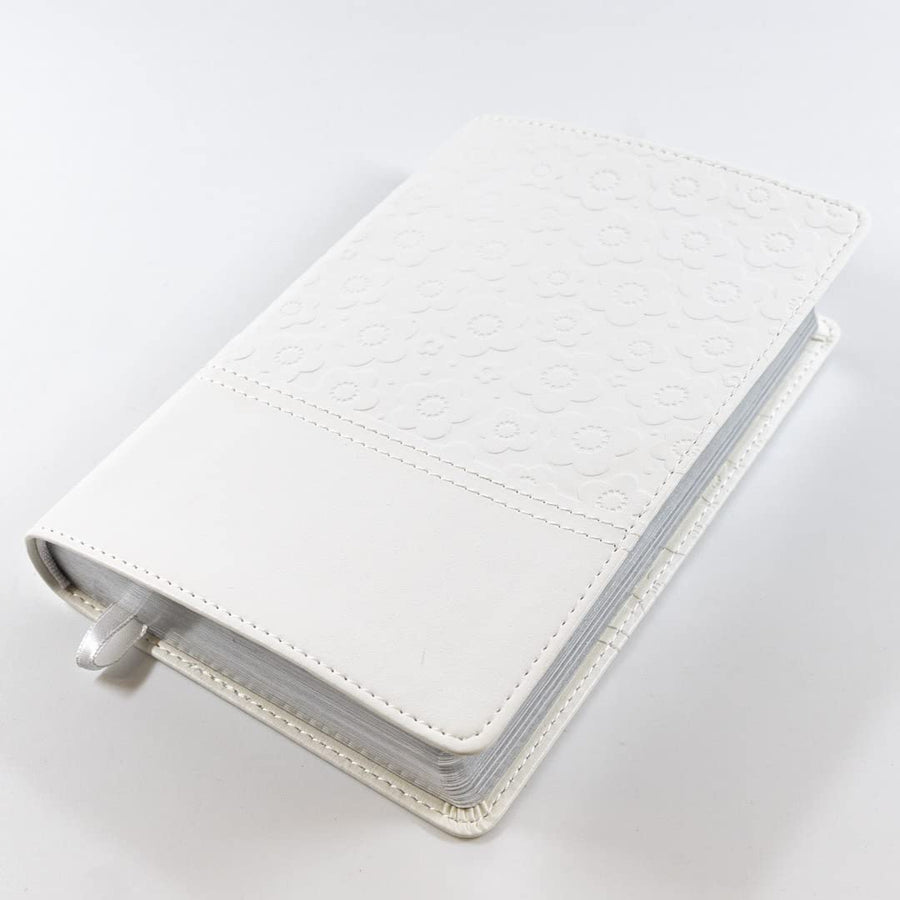 Personalized NIV The Flower Girl Bible White Imitation Leather