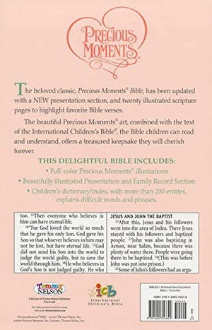 Personalized ICB Precious Moments Holy Bible Leathersoft Pink