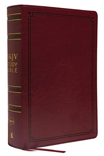 Personalized NKJV Study Bible Brown Leathersoft Thumb Indexed Comfort Print