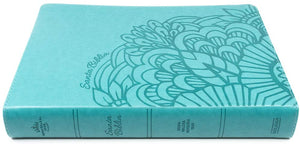 Personalized RVR 1960 Biblia Letra Súper Gigante Aqua símil piel (Spanish Edition)