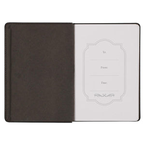 Best Dad Ever Psalm 28:7 Brown Faux Leather Journal