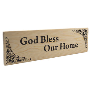 God Bless Our Home Wood Decor