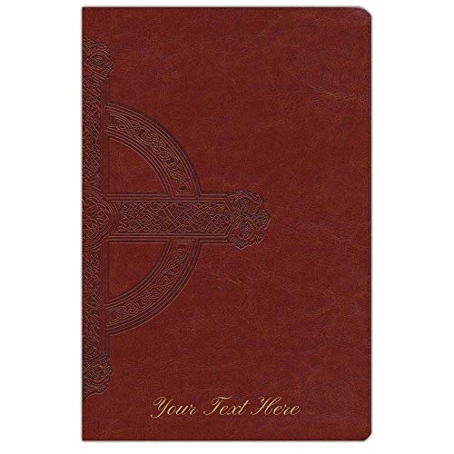 Personalized NLT Premium Value Slimline Bible Large Print Cross LeatherLike Sienna