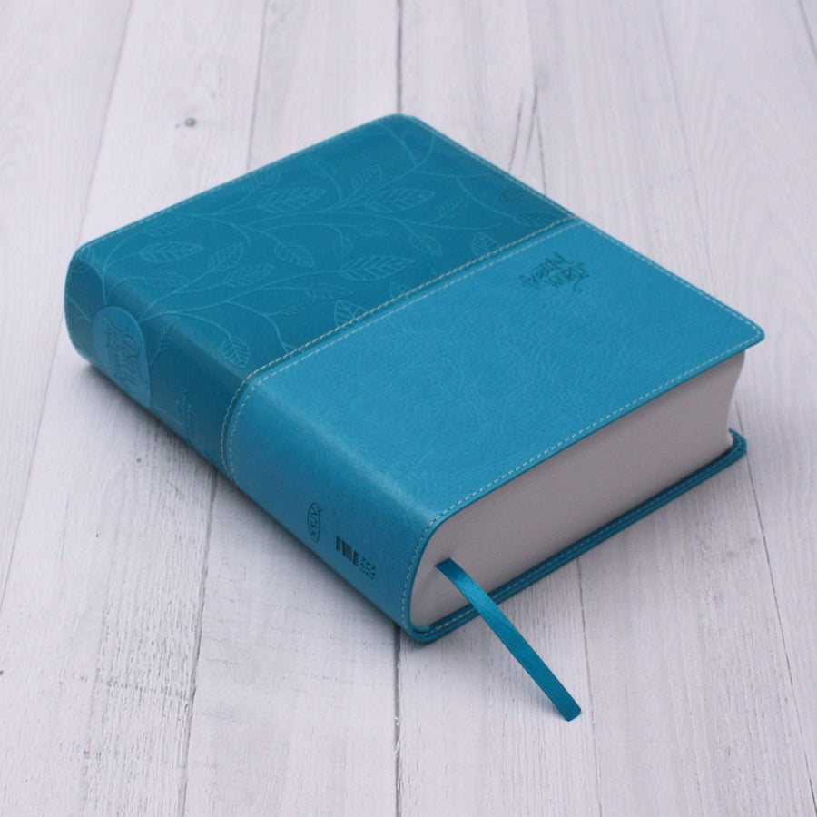 Personalized NKJV Beautiful Word Large Print Journaling Bible Soft Leather Turquoise