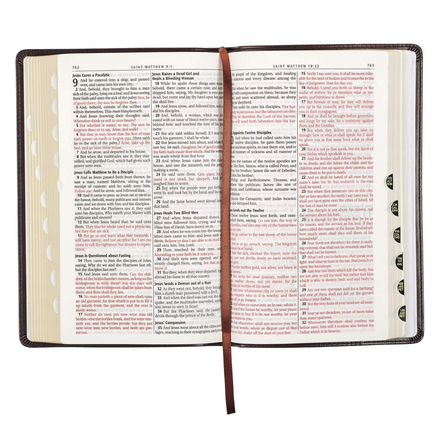 Personalized KJV Deluxe Gift Bible Dark Brown Faux Leather