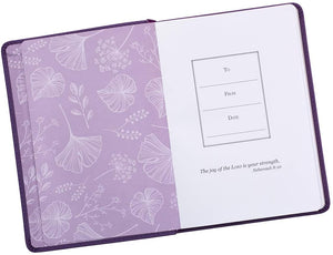 Personalized It Is Well With My Soul Handy-Sized LuxLeather Journal Purple