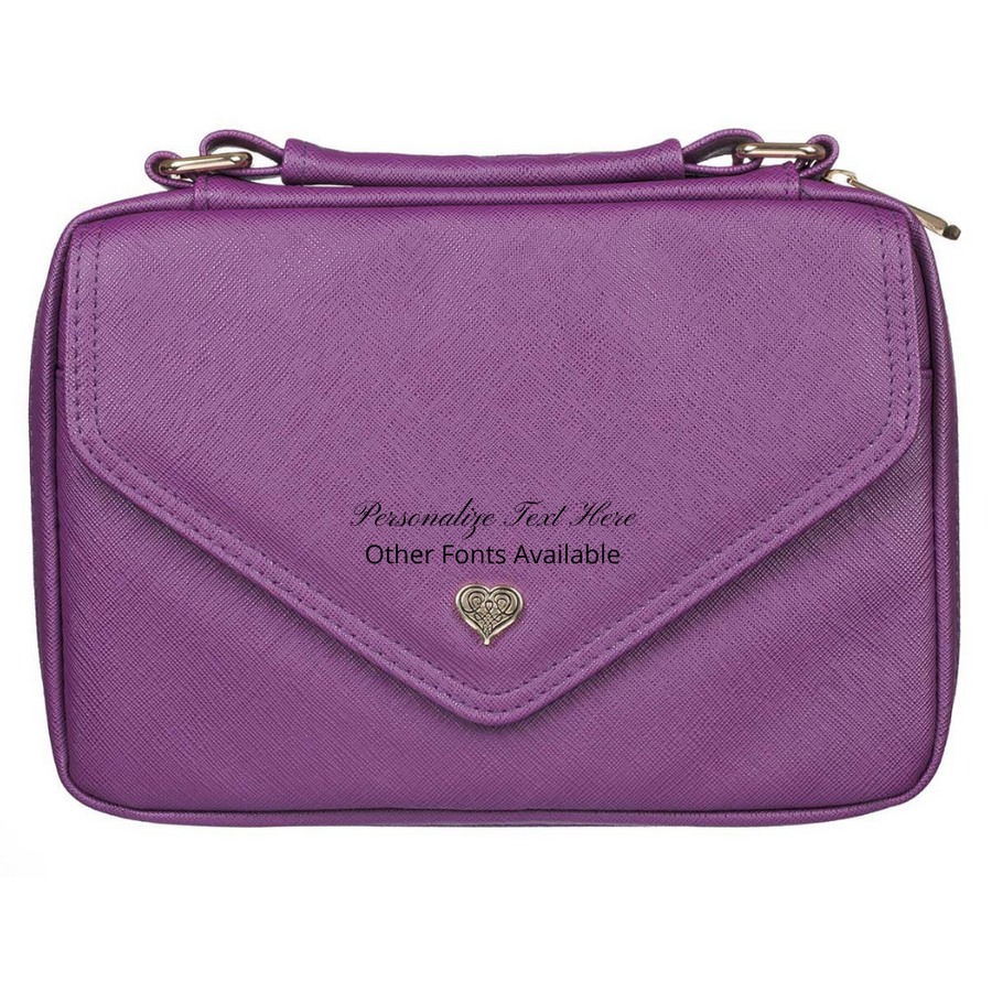 Fashion Faux Leather Purple Personalized Bible Cover For Women