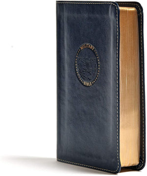 Personalized CSB Military Bible Navy Blue LeatherTouch