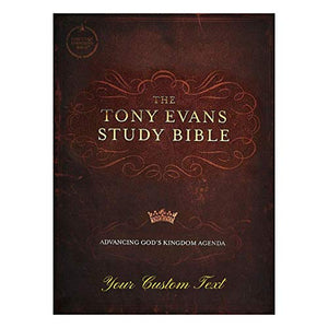 Personalized Custom Text CSB Tony Evans Study Bible Hardcover Dark Brown Christian Standard Bible