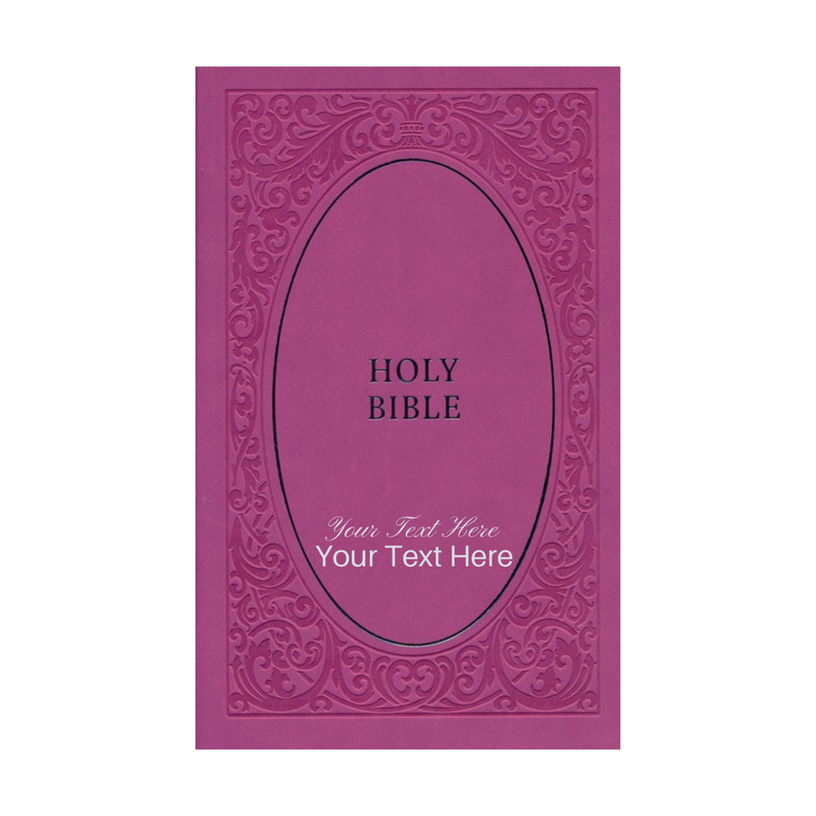 Personalized NIV Holy Bible Soft Touch Edition Leathersoft Pink Comfort Print