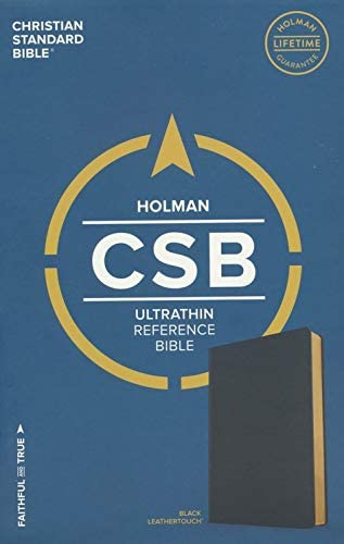 Personalized CSB Ultrathin Reference Bible Black LeatherTouch