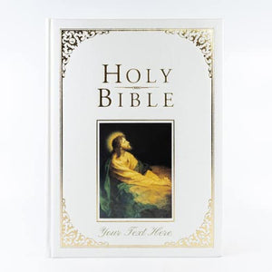 Personalized  Holman KJV Family Bible White Imitation Leather