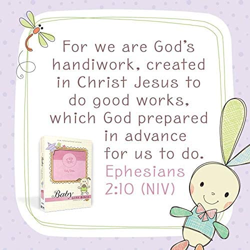 Personalized NIV Baby Gift Bible Holy Bible Leathersoft Pink Comfort Print Keepsake Edition