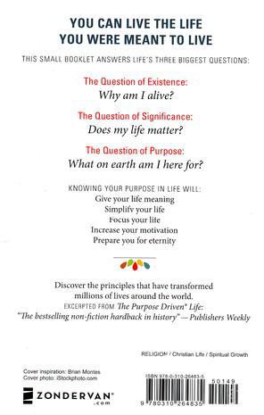 The Purpose-Driven Life: What on Earth Am I Here For? (Booklet) - Rick Warren