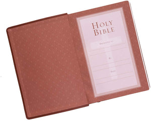 Personalized KJV Super Giant Print Tan Faux Leather