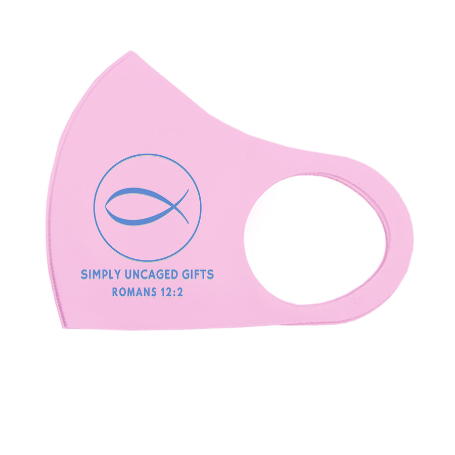 Simply Uncaged Romans 12:2 Breathable Stretch Fit Mask