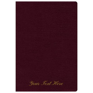 Personalized NIV Thinline Bible Large Print Bonded Leather Thumb Indexed Burgundy Comfort Print