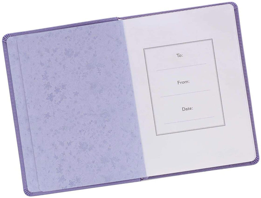 Personalized Custom Text Your Name Be Brave Handy-Sized Faux Leather Journal Lavender