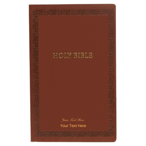 Personalized NKJV Holy Bible Soft Touch Edition Leathersoft Brown Comfort Print