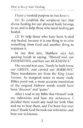 How To Keep Your Healing - Kenneth E. Hagin