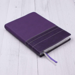 Personalized NIV Thinline Bible Large Print Leathersoft Purple/Plum New International Version