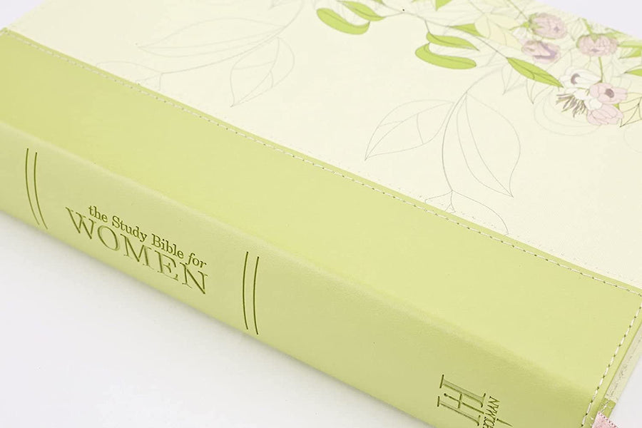 Personalized NKJV The Study Bible for Women Edition Green/Wildflower LeatherTouch