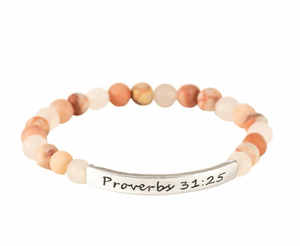 Proverbs 31:25 Bead Bracelet