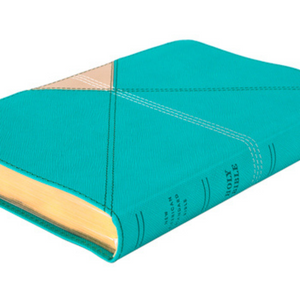 Personalized NASB Comfort Print Thinline Bible Soft Teal Leather Red Letter Edition