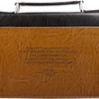 Load image into Gallery viewer, Isaiah 41:10 Faux Leather Two-Tone Tan Personalized Bible Cover for Men
