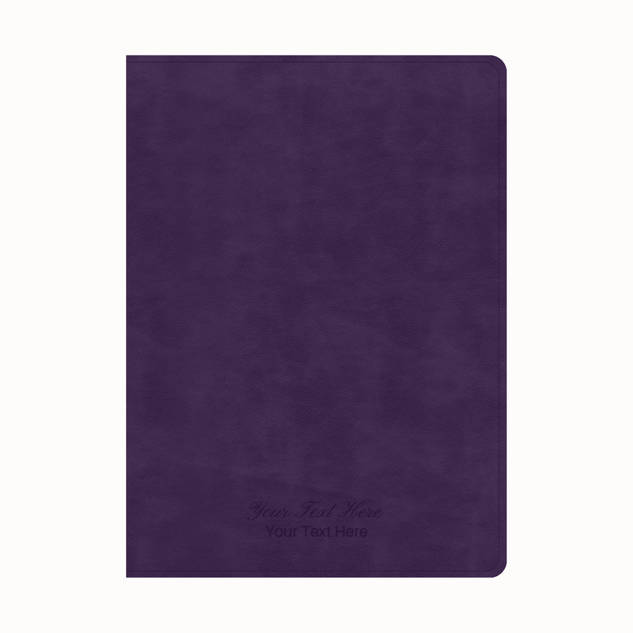 Personalized Custom Text Your Name KJV Holman Study Bible Plum LeatherTouch (Indexed)