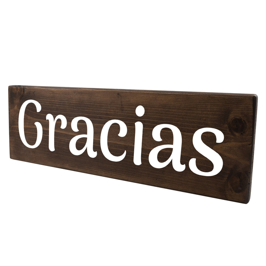 Gracias Spanish Wood Decor