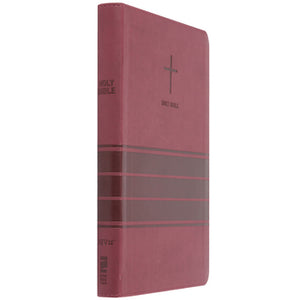 Personalized NIV Value Thinline Bible with Cross Burgundy Leathersoft New International Version