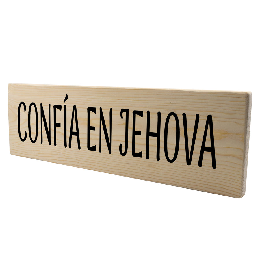 Confía En Jehova Spanish Wood Decor