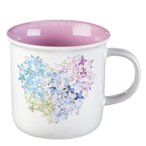 Violet Floral Heart Mug